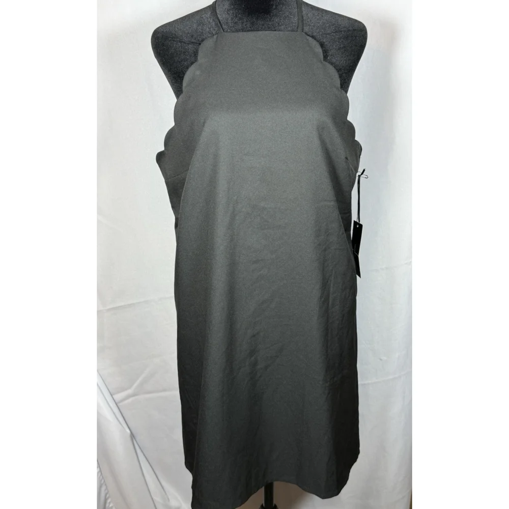 Lulus NWT Scalloped Endlessly Endearing Black Dress Large LBD NEW WITH TAGS